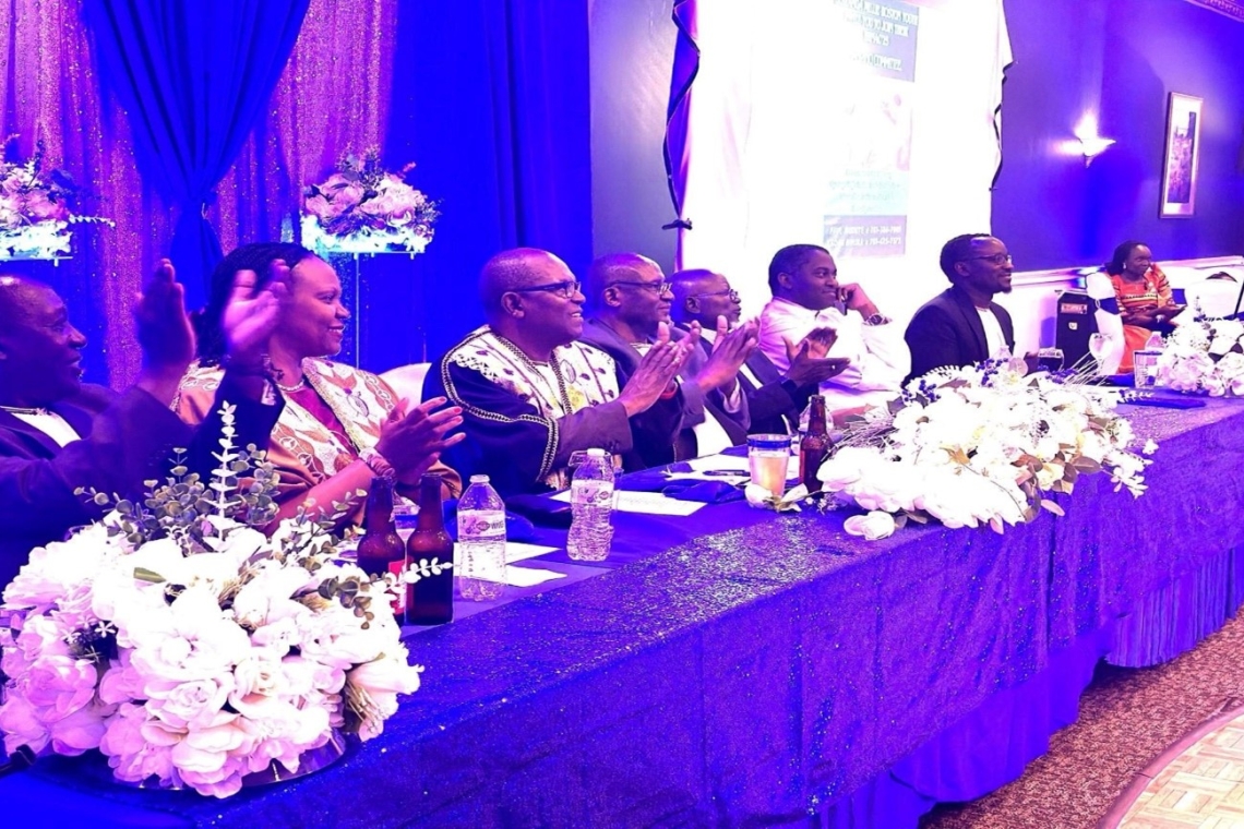 The King’s Representative with other leaders at the event Image